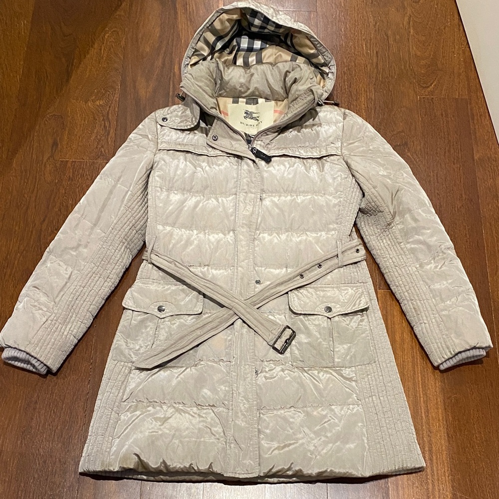 Burberry Cream Puffer Jacket